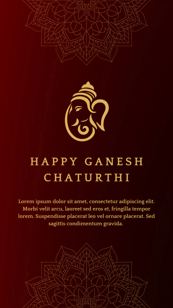 Gradient Festive Happy Ganesh Chaturthi Instagram Story